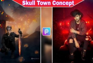 skull town photo editing