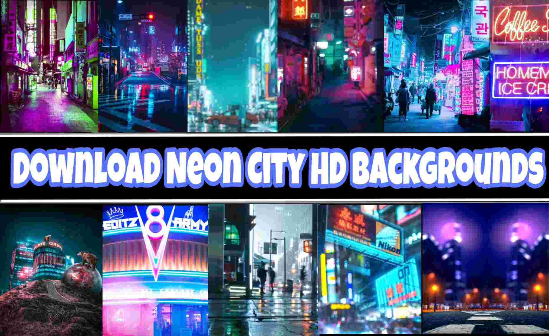 neon city hd background