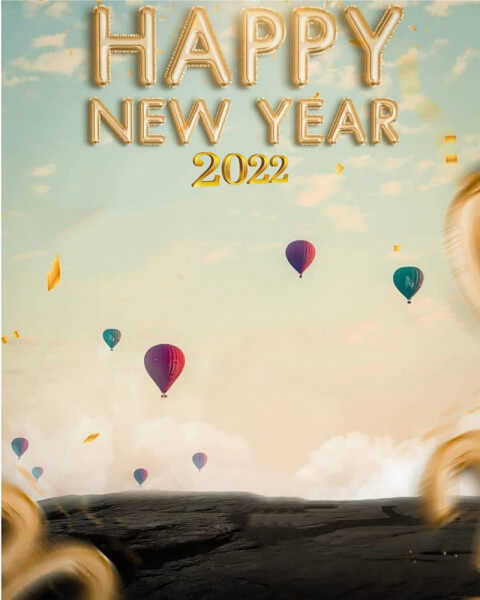 Happy New Year 2022 Photo Editing Background Online