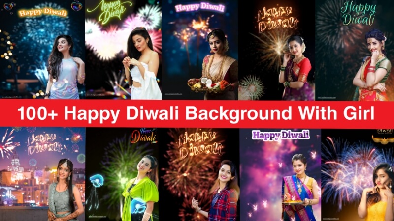 Diwali Editing Background with girl