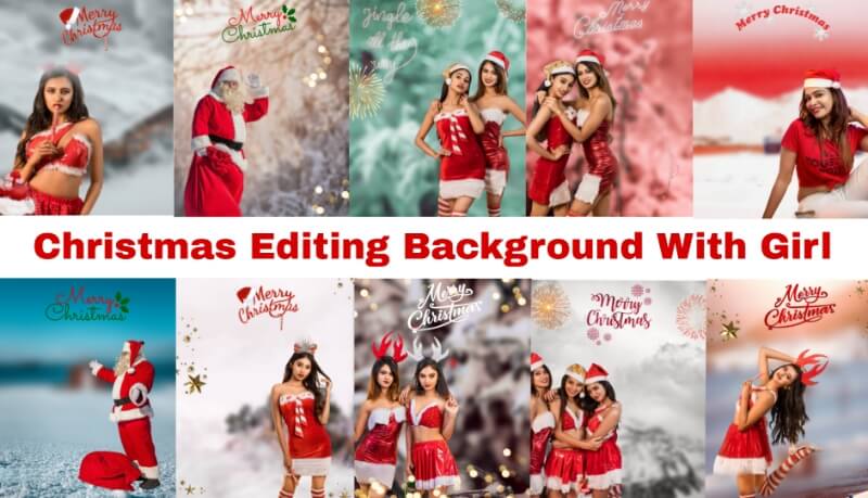 Top 50+ Christmas Editing Background With Girl